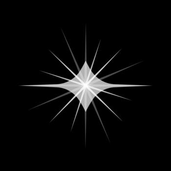 Bright lens flare creating an abstract sparkling starburst effect vector