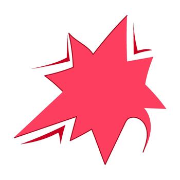 rojo habla burbuja explotando cómic fuerte mensaje vector