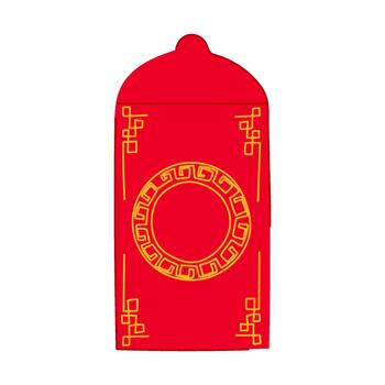 rojo angpao sobre con chino nuevo año patrones vector