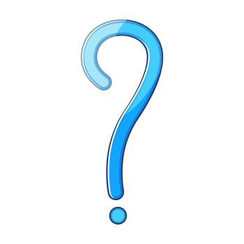 Blue question mark symbol representing important questions and answers vector