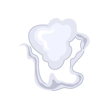 Abstract smoke puff creating a vapor effect vector