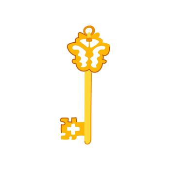 Golden skeleton key representing security, access, and solution vector
