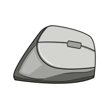 Vertical computer mouse enhancing ergonomic comfort and work productivity vector