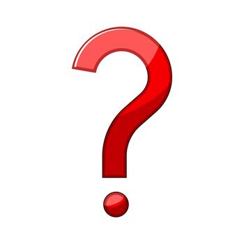 Red question mark symbolizing questions, doubt, and choice vector