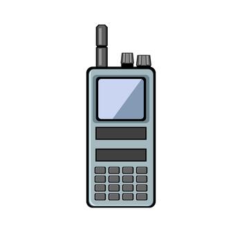 Portable two way radio communicating instant security messages vector