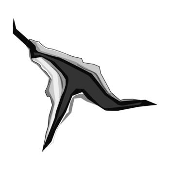 Torn metallic surface showing rip damage and abstract design vector