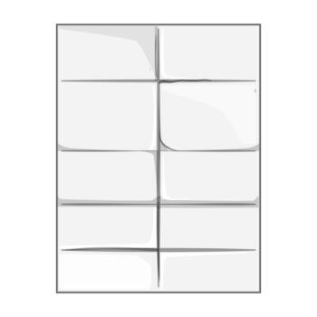 White folded paper showing crumpled texture and grid lines vector