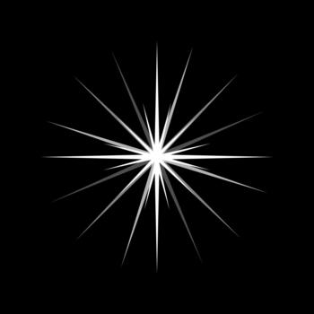 Abstract starburst light effect generating radial flare vector