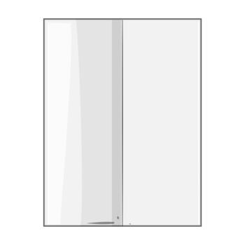 Folded blank white paper sheet with copy space vector
