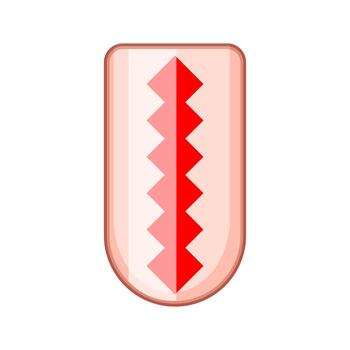 Abstract nail art design showing zig zag pattern vector