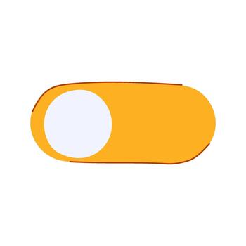 Toggle switch graphic element showing inactive state vector