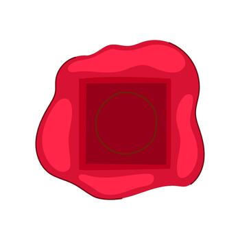 Red sealing wax stamp creating document security vector