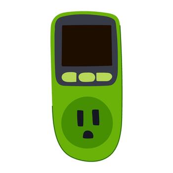 Handheld energy monitor calculating power consumption measurement vector
