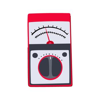 Analog watt meter showing electrical power measurement concept vector