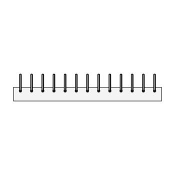 Spiral binding comb element for calendar or notebook vector