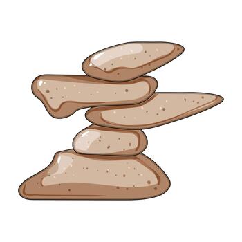 Balancing stones stack representing calm and harmony vector