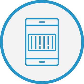 Bar Code Scanner Handcrafted UI Symbol Artwork vector