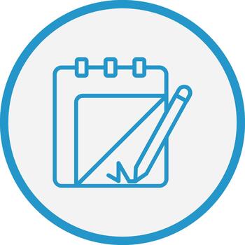 Notepad Bright Flat Artwork Icon vector