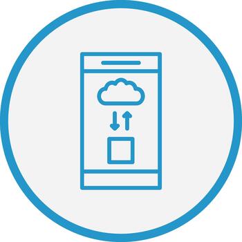 nube informática negrita aplicación gráfico forma vector