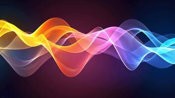 Colorful Abstract Waves Dynamic Fluid Design of Energy and Movement in Vibrant Patterns Against Dark Background video