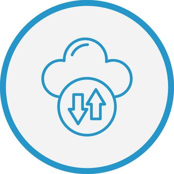 nube informática moderno interfaz Insignia icono vector