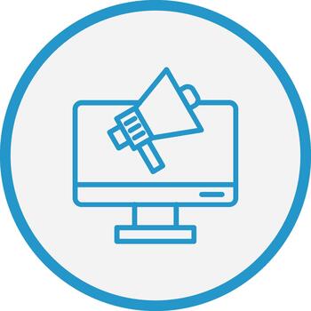 Megaphone Thin Line Element Graphic vector