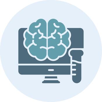 Neuroscience Futuristic UI Mark Symbol vector