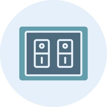 Light Switch Elegant Shape Symbol Form vector