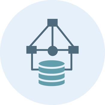 Data Modelling Pixel Grid Artwork Icon vector