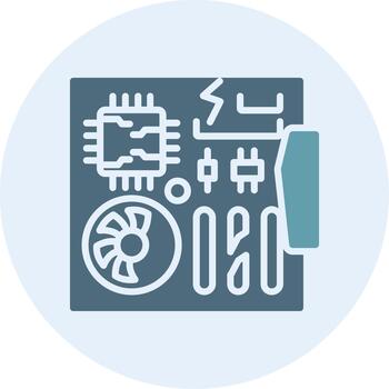 Damage Motherboard UX Focused Shape Element vector