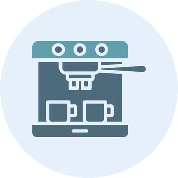 Coffee Machine Clean UI Concept Badge vector