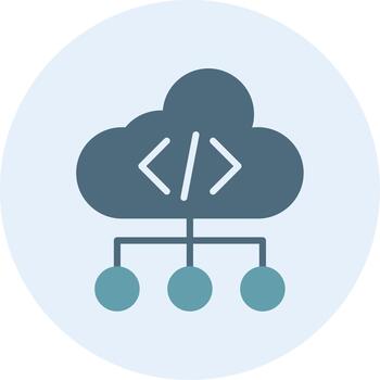 Cloud Coding Interactive UI Design Symbol vector