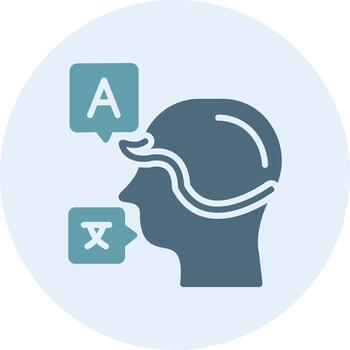 Bilingual Sleek Visual Mark Shape vector