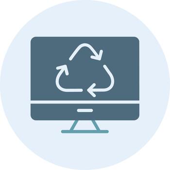 Recycle Smooth UI Symbol Shape vector