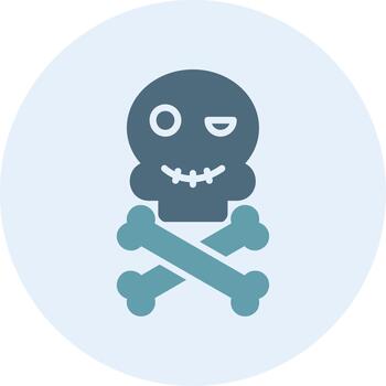 Skull Minimal UI Element Icon vector
