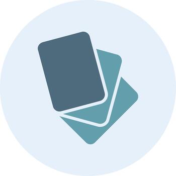 Flash Card Minimal Graphic Visual Icon vector