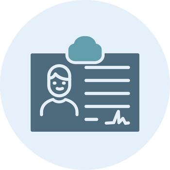 Id Card Minimal UI Element Icon vector