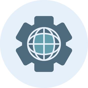 Globe Clean Sketch Form Style vector