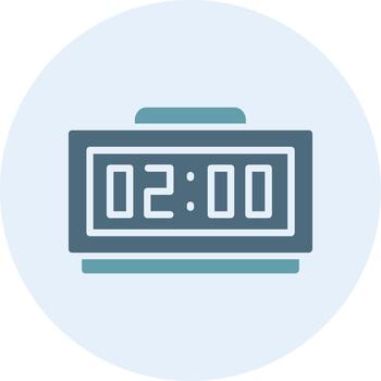 digital reloj resumido marco objeto icono vector
