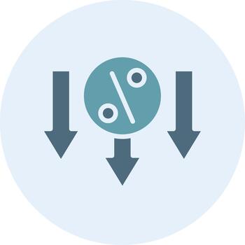 Decrease Thin Line Element Graphic vector