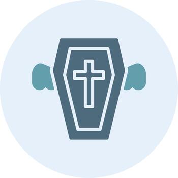 Coffin Muted Color Design Element vector