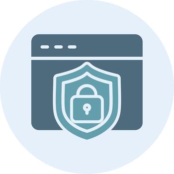 Web Security Cool Tone Form Symbol vector