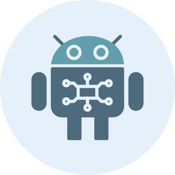 Android Futuristic UI Mark Symbol vector