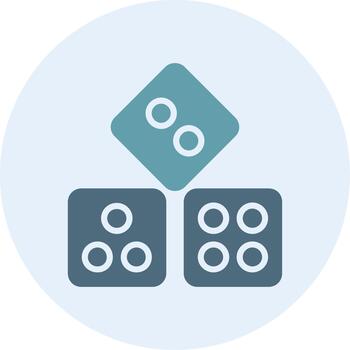 Ludo Dice Muted Tone Element Shape vector