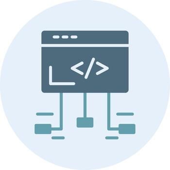Frame Work Digital Tech Element Icon vector