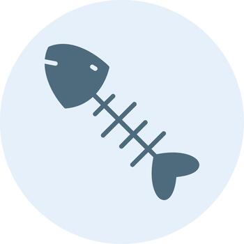 Fish Bone Bold App Graphic Shape vector