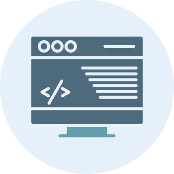 Coding Interactive UI Design Symbol vector