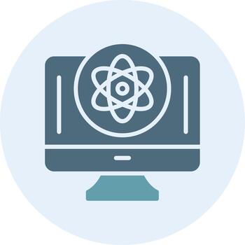 computadora Ciencias oscuro modo símbolo icono vector