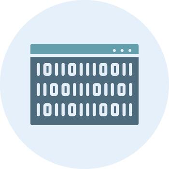 Binary Code Modern Interface Badge Icon vector