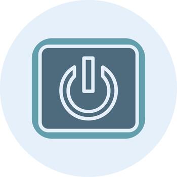 poder botón degradado temática símbolo diseño vector